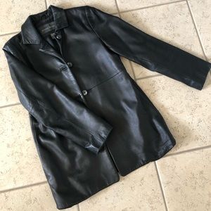 F/W BANANA REPUBLIC blk leather jacket Sz XS